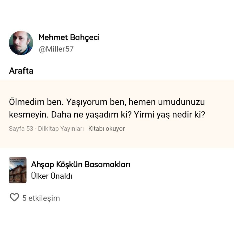 Ülker Ünaldı ablamızın öyküleri kâh gülümsetiyor kâh yürek burkuyor. Ama hep samimi ve doğal. Kalemi daim olsun. 🙂🙏 #ahşapköşkünbasamakları #edebiyat #öykü @KedilerKit92730