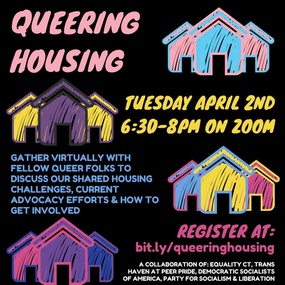 Join us and Just Cause coalition partners (after you cast your primary vote!) this April 2nd for a virtual gathering with fellow queer people to discuss shared housing struggles and how you can get involved! RSVP here: bit.ly/queeringhousing