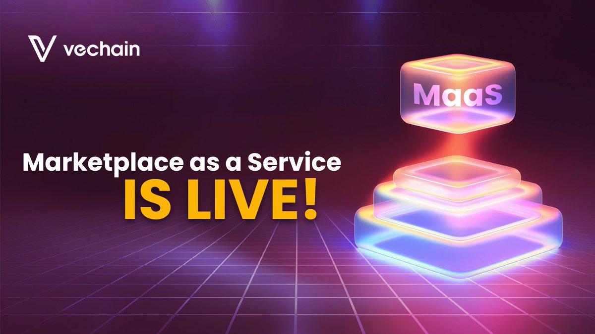 We are excited to announce our groundbreaking platform, Marketplace-as-a-Service (MaaS)!

VeChain's MaaS provides a no-code NFT marketplace for digital and physical products, meeting the growing demand for real-world asset tokenization tools.