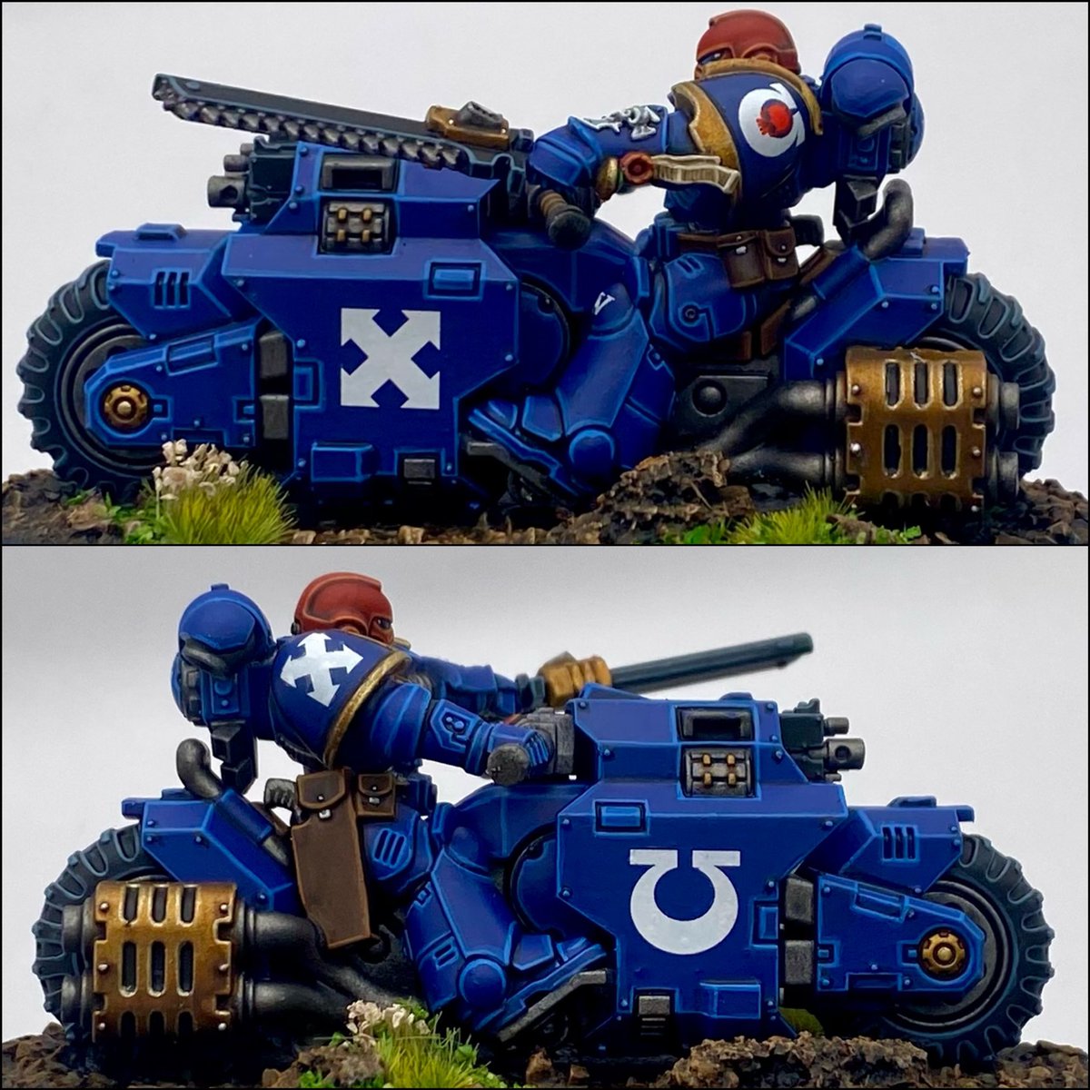 I like the Primaris Outriders from the Indomitus box; but I’d love a Ravenwing specific version of the kit (with lots of options)… #WarhammerCommunity #Ultramarines #Warhammer40k #PaintingWarhammer #MarchForMacragge