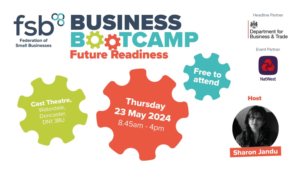 If the programme of fantastic speakers wasn’t enough, our bootcamp will incorporate an expo with opportunities for business support providers to showcase their products and services to up to 130 delegates! 🤩 Interested in having a stand? Please email hayley.gallimore@fsb.org.uk