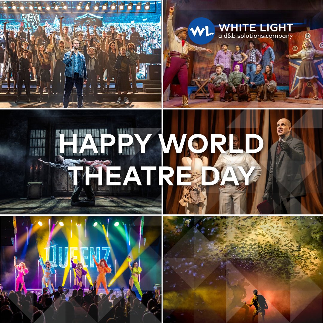 Happy World Theatre Day from everyone at White Light! We're proud to be a leading lighting supplier to West End shows, UK tours, festivals, immersive productions and so much more! #worldtheatreday