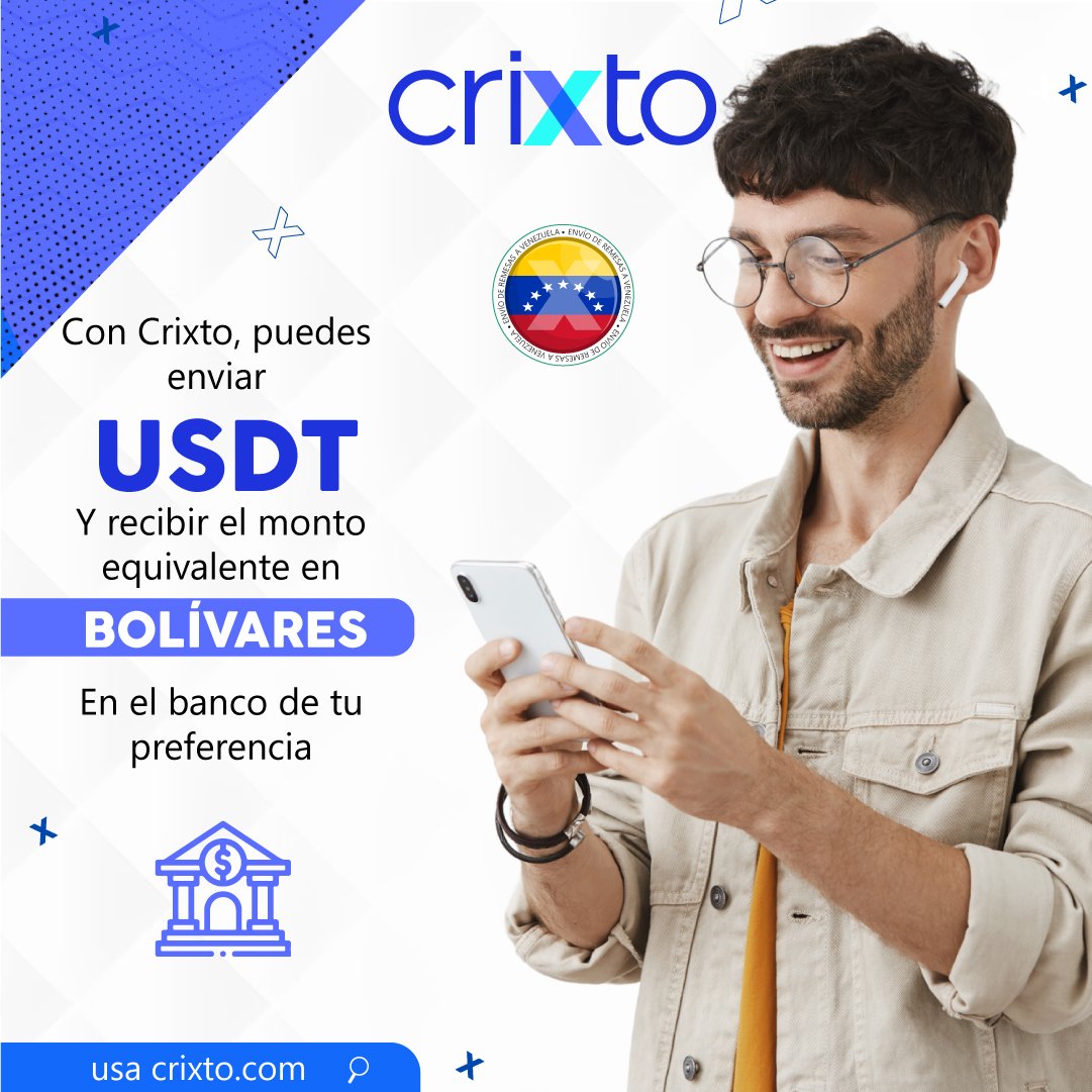 ¡Envía USDT a Venezuela y recibe bolívares al instante con CriXto! 🚀💸

¡Descubre cómo Crixto puede ser tu mejor aliado en el mundo de las criptomonedas! Visita crixto.com 💹🌐💲

CriXto #EnvíosRápidos