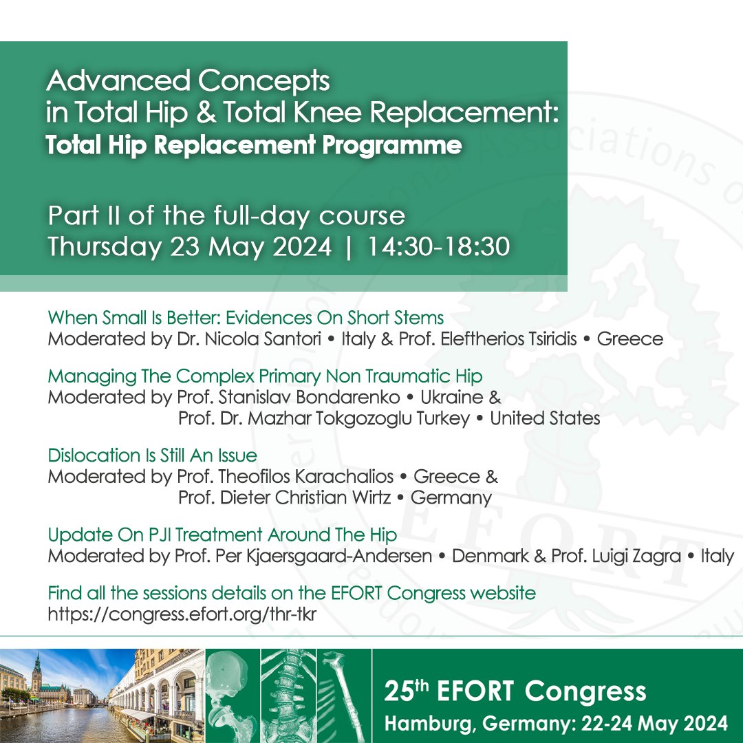 EFORTnet's tweet photo. Understand factors influencing longevity of joint #implants & strategies to maximize durability: attend #EFORT2024 𝗙𝘂𝗹𝗹 𝗱𝗮𝘆 𝗶𝗻 𝗧𝗼𝘁𝗮𝗹 𝗛𝗶𝗽 / 𝗧𝗼𝘁𝗮𝗹 𝗞𝗻𝗲𝗲 𝗥𝗲𝗽𝗹𝗮𝗰𝗲𝗺𝗲𝗻𝘁
⏩https://t.co/DGCKam5UGT #arthroplasty #hipdislocation #THA #THR #orthopedics https://t.co/Dk0DehYdBY