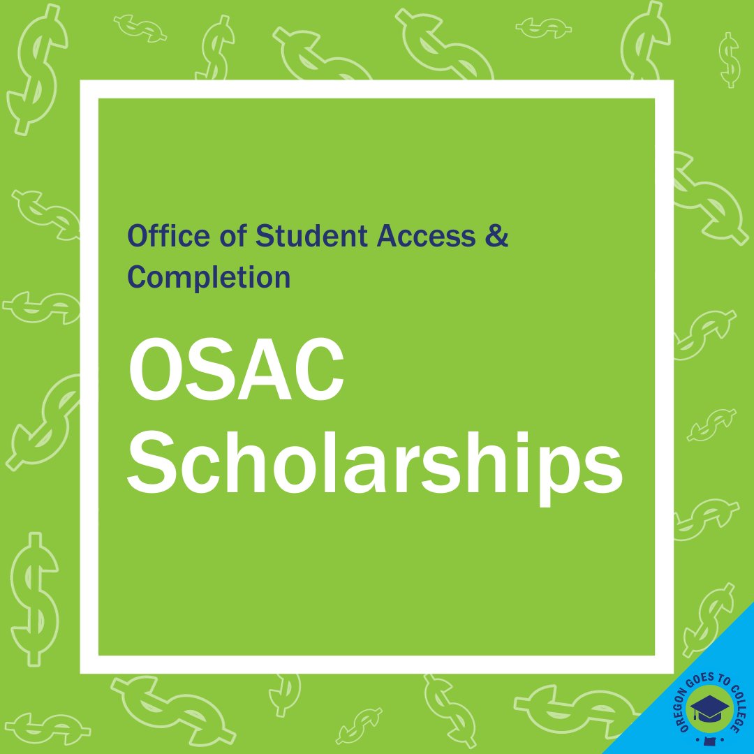 🚨The OSAC scholarship application closes soon!💲10 million given out each year, 600 scholarship programs, and just ONE application for Oregon students. 🚨Deadline: April 1 Apply today: app.oregonstudentaid.gov #ItsAPlan #OSACscholarships #financialaid #scholarships