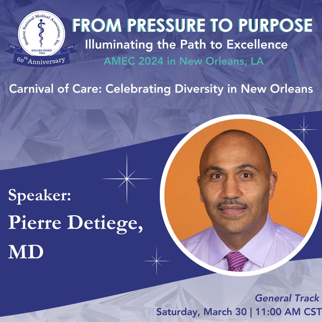 SNMA's tweet photo. AMEC is just around the corner, so we're sharing a few more of the upcoming sessions with you... (1/2)
#SNMA #MAPS #AMEC2024 #AMEC #NOLA #MedicalStudents #PreMeds #DiversifyMedicine #BlackDoctors #StudentDoctors https://t.co/geMoGMQiJI