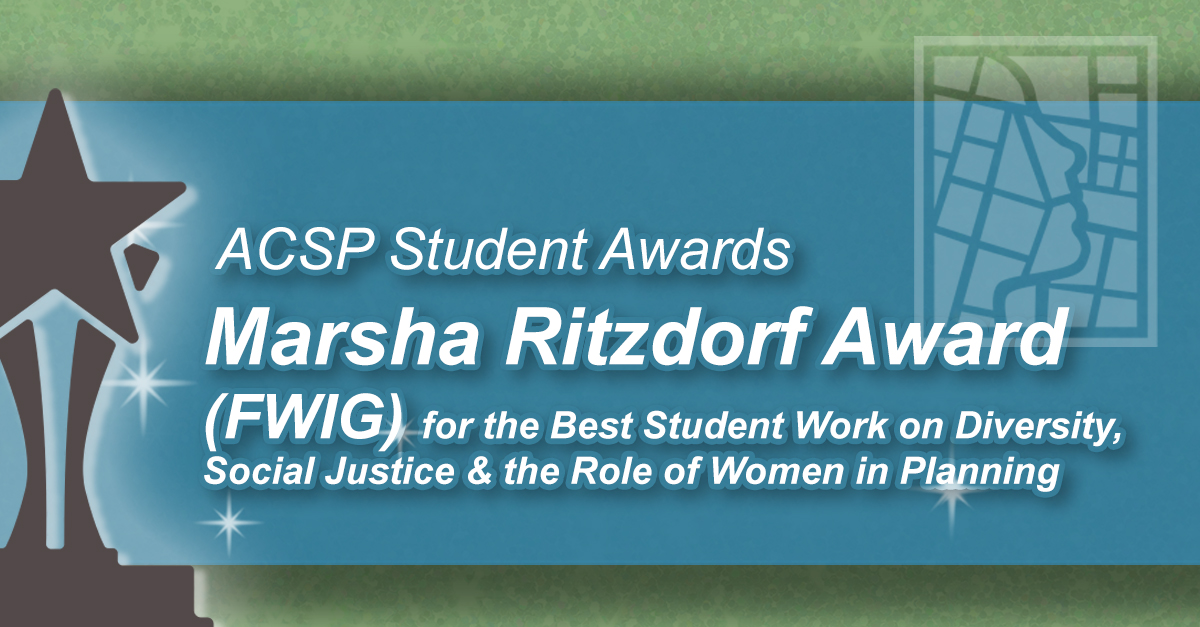 🌟Attention ACSP student members in urban planning! Nominations for the Marsha Ritzdorf Award are now open for 2024. Win a $1000 cash grant and present at the Annual Conference! Deadline: June 1. ow.ly/ktpc50QZUL7