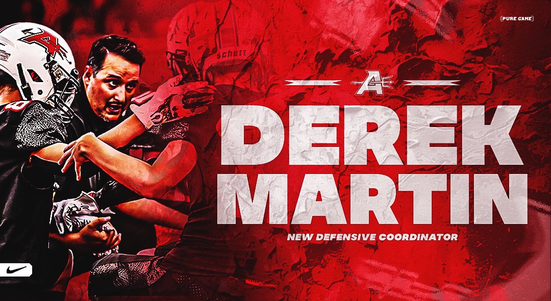 The Aggies would like to officially welcome Derek Martin as our Defensive Coordinator!