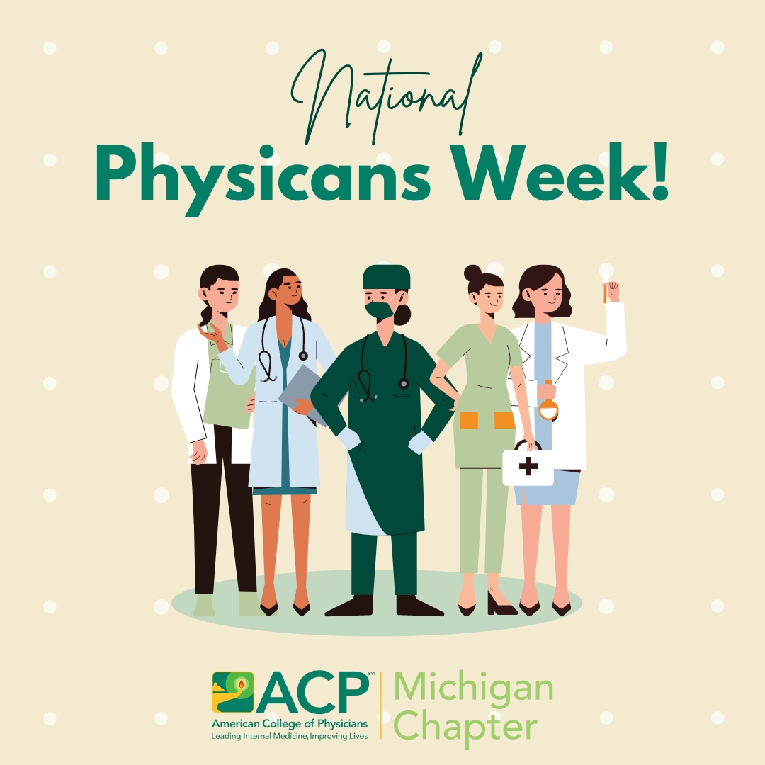 Happy National Physicians Week! Thank you for your commitment to educating, advocating, and treating patients across our state! #NationalPhysiciansWeek #IMProud #MIACP2024