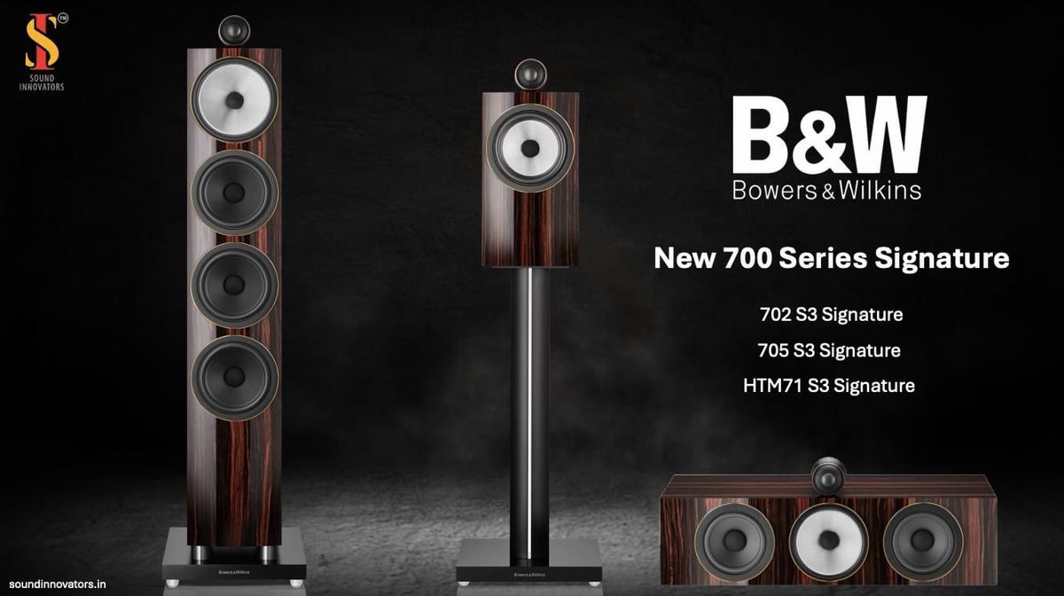 SoundInOfficial's tweet photo. Bowers &amp; Wilkins 
New 700 Signature Series 

Made in United Kingdom. 

#BowersWilkins #bowersandwilkins #signature #luxuryhome #hometheater #surroundsound #hifiaudio #stereo #mumbai #pune #DolbyAtmos #hifi #hifispeakers #homeaudio #speaker #madeinuk #new https://t.co/ACyMIGRznt