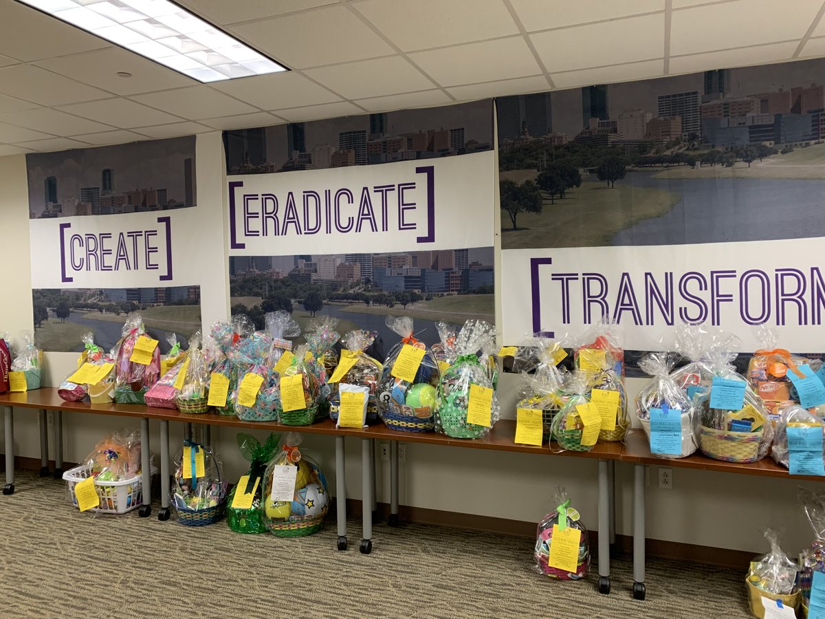 Huge thank you to our faith partners at Good Shepherd Catholic Community Colleyville for such a generous donation of 221 Easter baskets for the children of our clients, we have been distributing baskets all week. Happy Holy Week everyone and have a blessed Easter! 💜🐇✝️