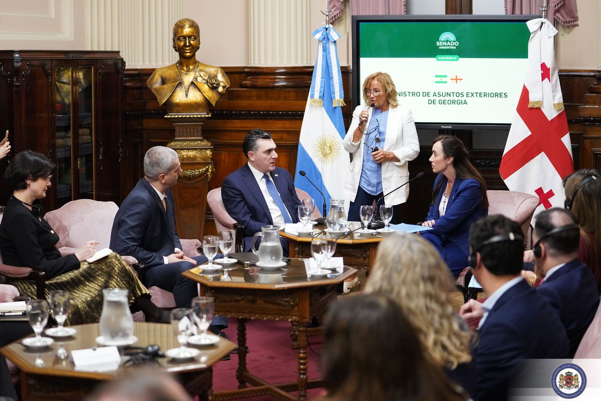My official visit to Argentina started today. Held the first meeting with @VickyVillarruel, Vice-President, President of the Senate of 🇦🇷. We welcomed the high-level partnership between our countries and expressed readiness to develop 🇬🇪-🇦🇷 ties in bilateral and multilateral