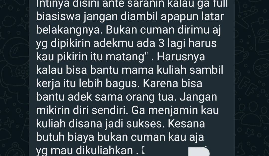 and613's tweet photo. Kadang suka “take it for granted” atas nikmat sekecil apapun yg kita punya. Liat postingan di gambar ini jadi bersyukur banget punya orangtua yg selalu ngedukung keputusan anaknya. Kuliah B. Prancis, ikut les B. Korea, abis lulus ternyata kuliah lagi PGSD, semua biaya diusahain… https://t.co/zcdiXBZrF3