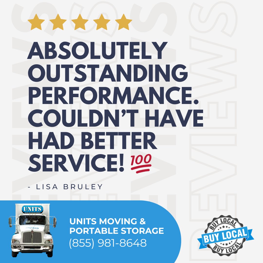 Thank you to our amazing customers for entrusting us with your moving and storage needs. UNITS is committed to providing you with the best service and experience possible. Read more: unitsstorage.com #UNITS #moving #storage #secure #storagesolutions #googlereview