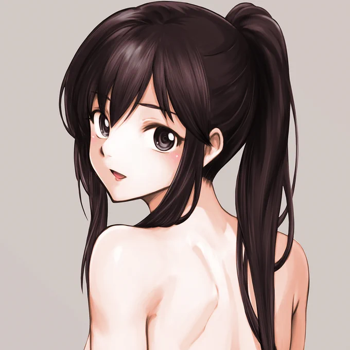 先日FANBOX用に描いてた侍ちゃん、加筆し着色しました。もちろん全身描いてますが… X向けにトリミング(汗) 