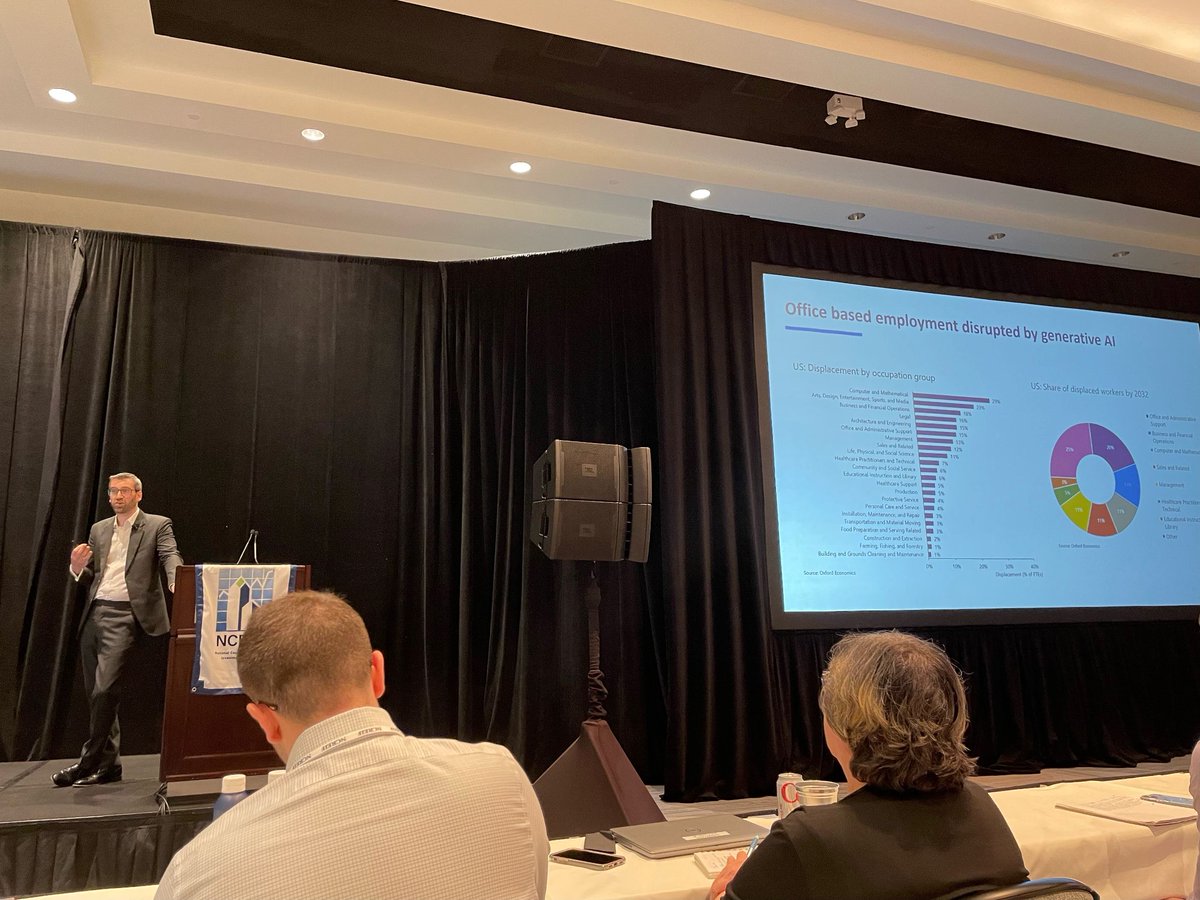 Innes McFee, Chief Global Economist, providing an Economic Conditions Update: Navigating the #economic and #realestate transition at National Council of Real Estate Investment Fiduciaries (NCREIF) Spring 2024 Conference in Phoenix, Arizona.