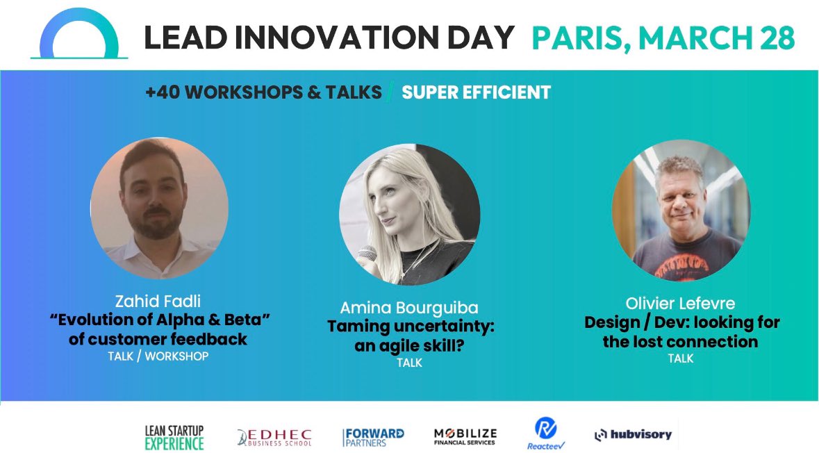 See you tomorrow🎈🎈 at LEAD INNOVATION DAY on my #talk "𝐓𝐚𝐦𝐢𝐧𝐠 𝐔𝐧𝐜𝐞𝐫𝐭𝐚𝐢𝐧𝐭𝐲 : 𝐚𝐧 #𝐚𝐠𝐢𝐥𝐞 #s𝐤𝐢𝐥𝐥?"

👉🏻 How to face the unexpected with serenity ?

"𝘙𝘦𝘯𝘥𝘦𝘻-𝘷𝘰𝘶𝘴" in Paris, March 28th🤩