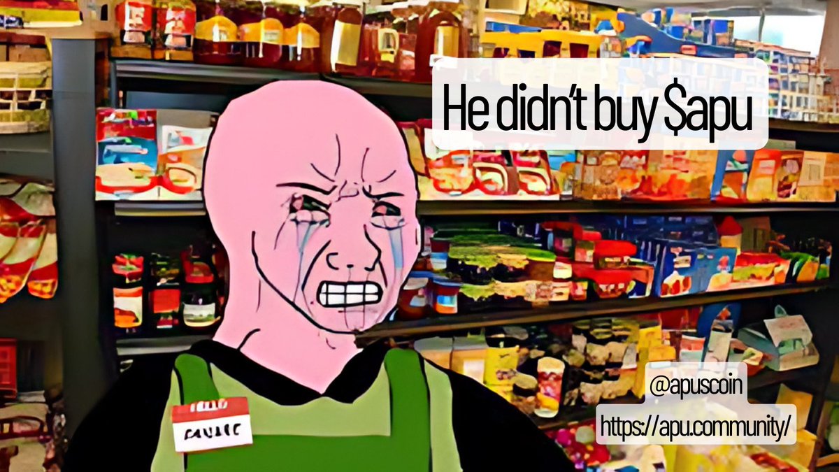 He didn't buy $apu! @ApusCoin