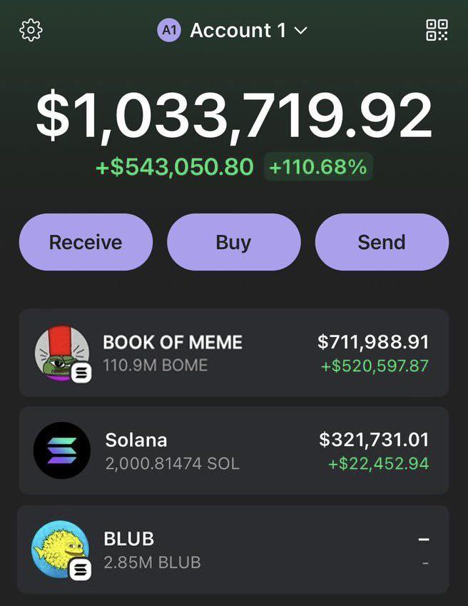 MrCrypto3706's tweet image. IM GIVING AWAY 100 SOL TO 10 OF MY FOLLOWERS! 🤑

Like, RT and comment address 👇

I made many of my followers rich with calls like $BOME &amp;amp; $SLERF this month 😊

Many keep asking me to share my next play, I just put 10 SOL into the @BlubSolana PRESALE, I believe this will easily…