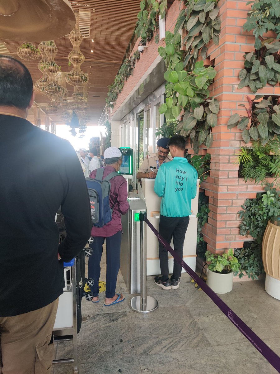 I'm appalled at how #Digiyatra is unethically collecting photos for facial recognition. This was what happened at BLR T2 today...

I am not registered in Digiyatra. From the first entrance they shunted me at every entrance today morning to the very last one. Each and every