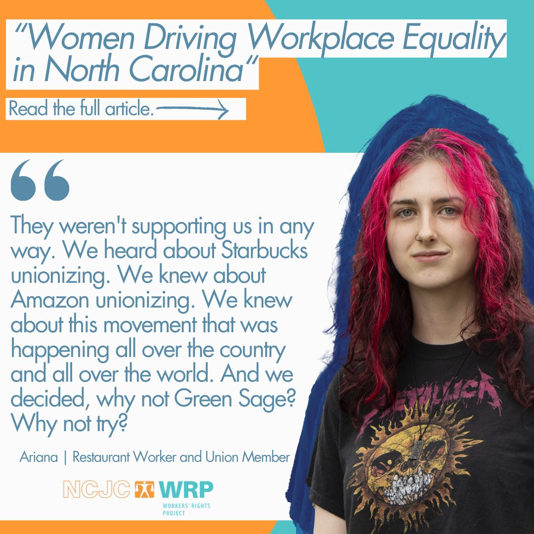 Despite challenges, there's hope on the horizon! Meet Ariana, a restaurant worker from Asheville, who embodies resilience and determination in fighting for workers' rights. #Unions #WomenLeadership #SOWNC2023 #StateofWorkingWomen Read more: bit.ly/4cclW4