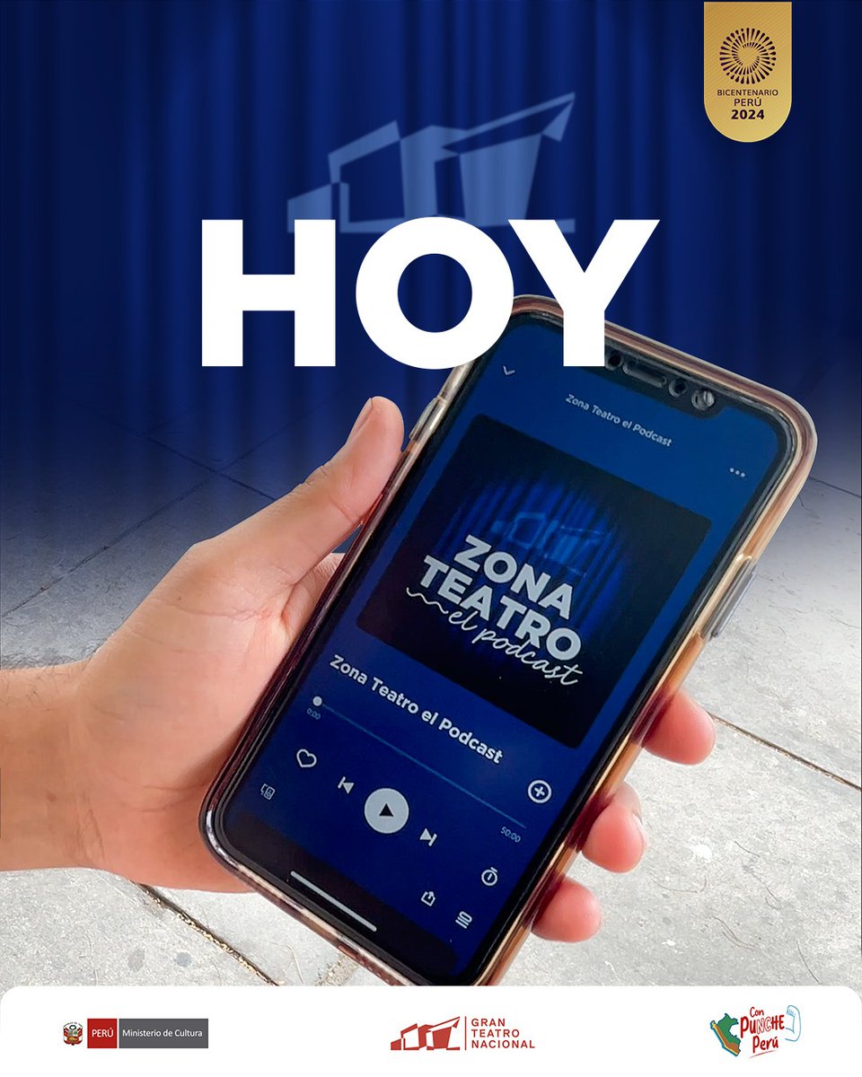 GranTeatroNac's tweet photo. ¡FELIZ DÍA MUNDIAL DEL TEATRO!  🥳 ¡Ya se encuentra disponible el primer episodio de 'Zona Teatro, el podcast' del Gran Teatro Nacional. 🎧🎙️ ¡Dale play! 👉“Rosmery y El Libertador” 🇵🇪. https://t.co/6ifTtHnAmZ https://t.co/6rFzYO0oy3