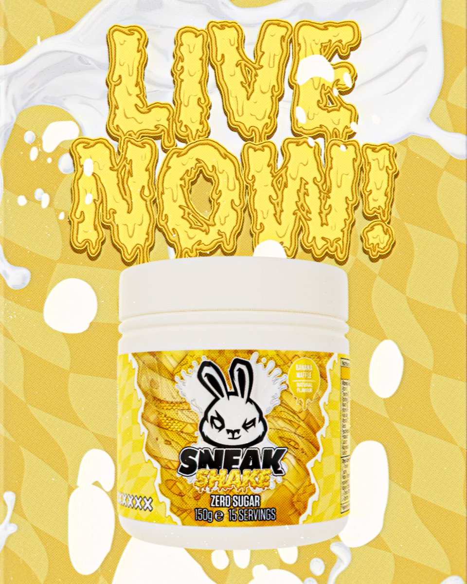 SneakEnergy's tweet photo. BANANA WAFFLE SHAKE IS LIVE 🍌
Banana haters, look away - this one isn't for you. Grab the new addition to our Shake line-up now: https://t.co/QAjRuvktGo https://t.co/vaz7X3P9tw
