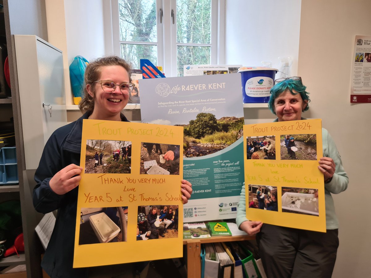 The #trout have been released! :) What an amazing and unexpected thank you from @tommyskendal and the year 5 class for our Trout in Classroom project! #learning #SchoolNews #rivers