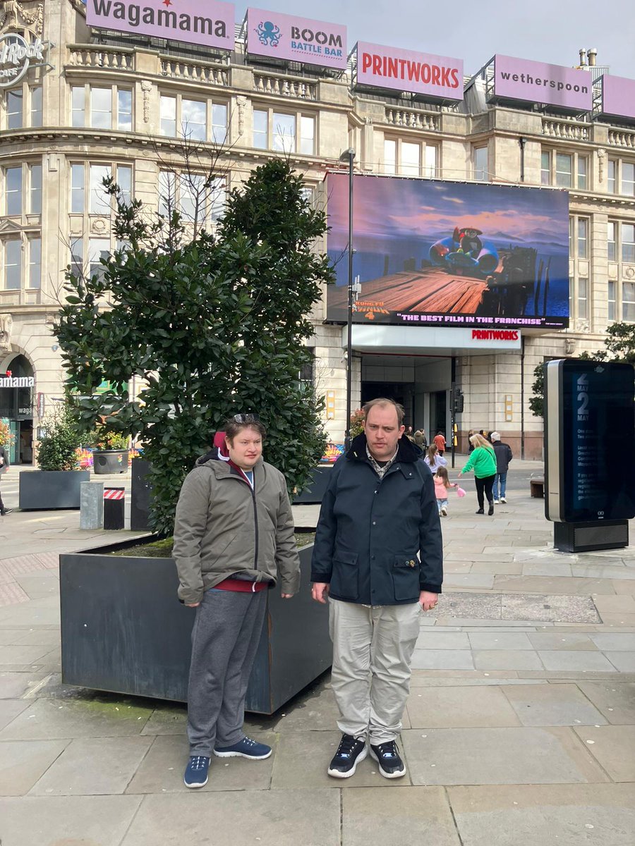 Some great photos of David and Philip from Wigan who had a day trip into Manchester including the Home Art gallery.