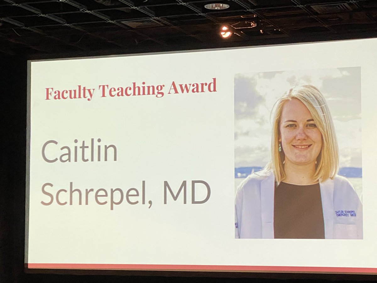 @UWashEM Congratulations Caitlin Schrepel- APD for EM recognized at Council of Residency Directors in EM- so great to see incredibly talented educators recognized for the amazing work they do!!