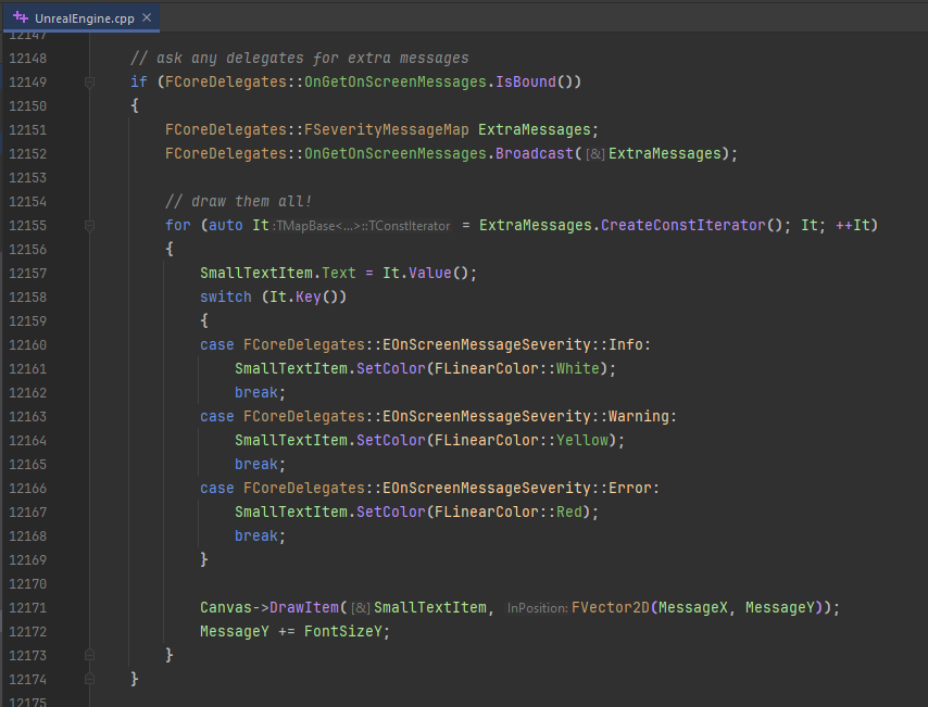 QUANDINI_'s tweet photo. For anyone curious about the deeper workings of this, UnrealEngine.cpp line 12149 https://t.co/JHdw03WhCL