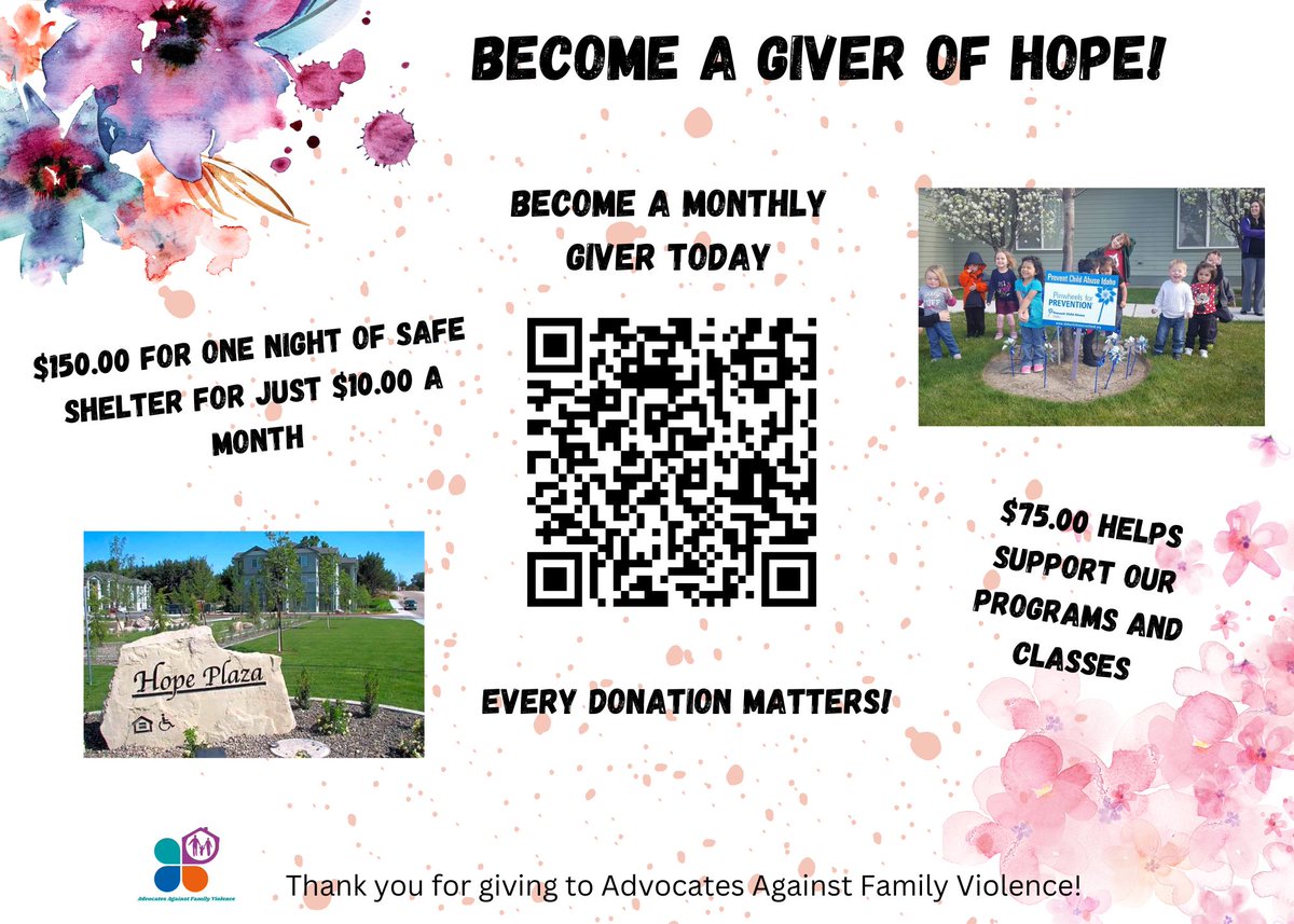 AAFVHope's tweet photo. Join our Allies for Hope, a monthly giving program.  It doesn't take a lot to give a lot!
Thank you, for your support! #aafv #Healing https://t.co/O1NhHXjym7