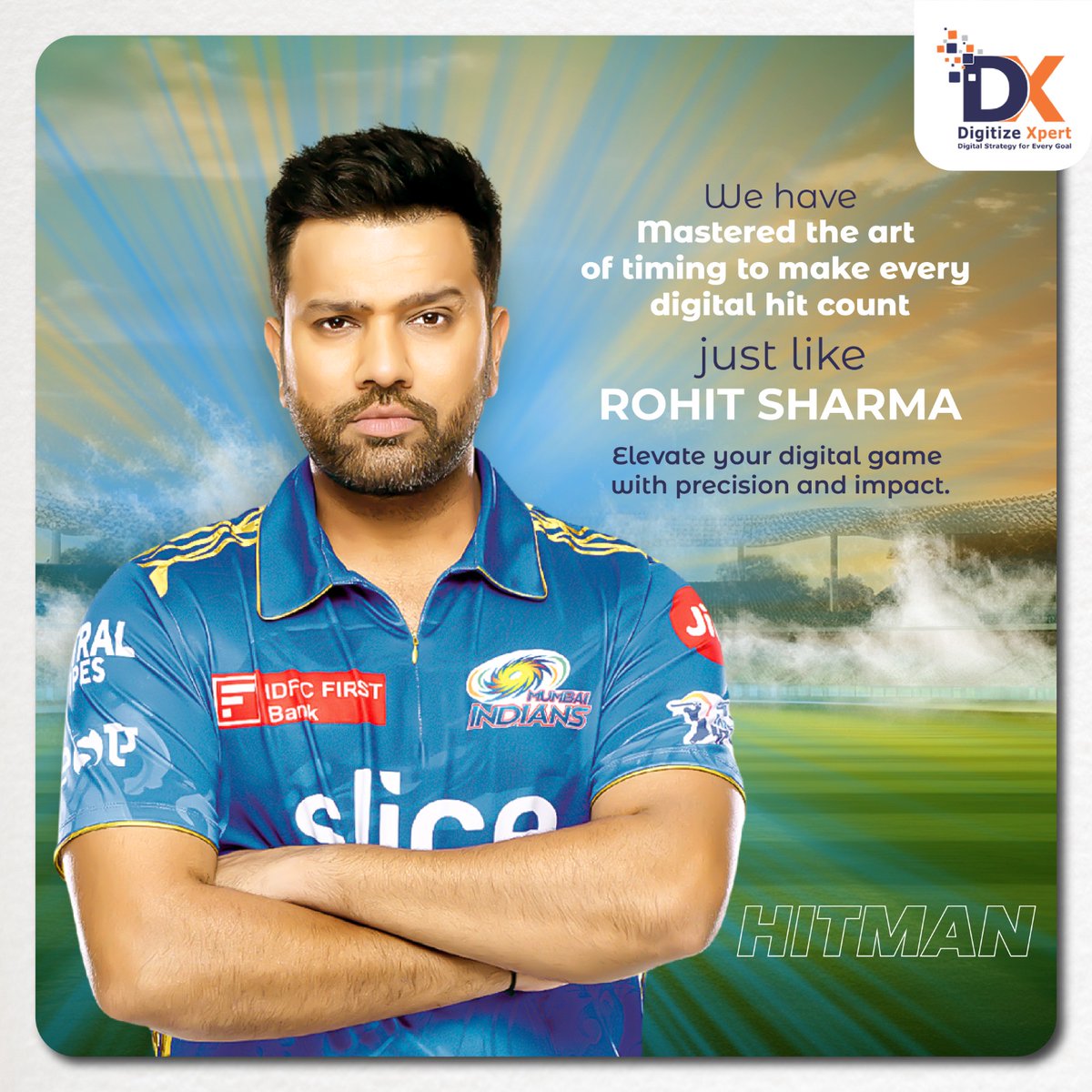 DigitizeXpert's tweet photo. We have mastered the art of timing to make every digital hit count just like ROHIT SHARMA elevates your digital game with precision and impact .
.
.
.
#BusinessVideos #VideoMarketing #business #branding #digitizexpert #marketing #digitalmarketing #socialmedia #pune #socialmedia https://t.co/HhSIjkxClv