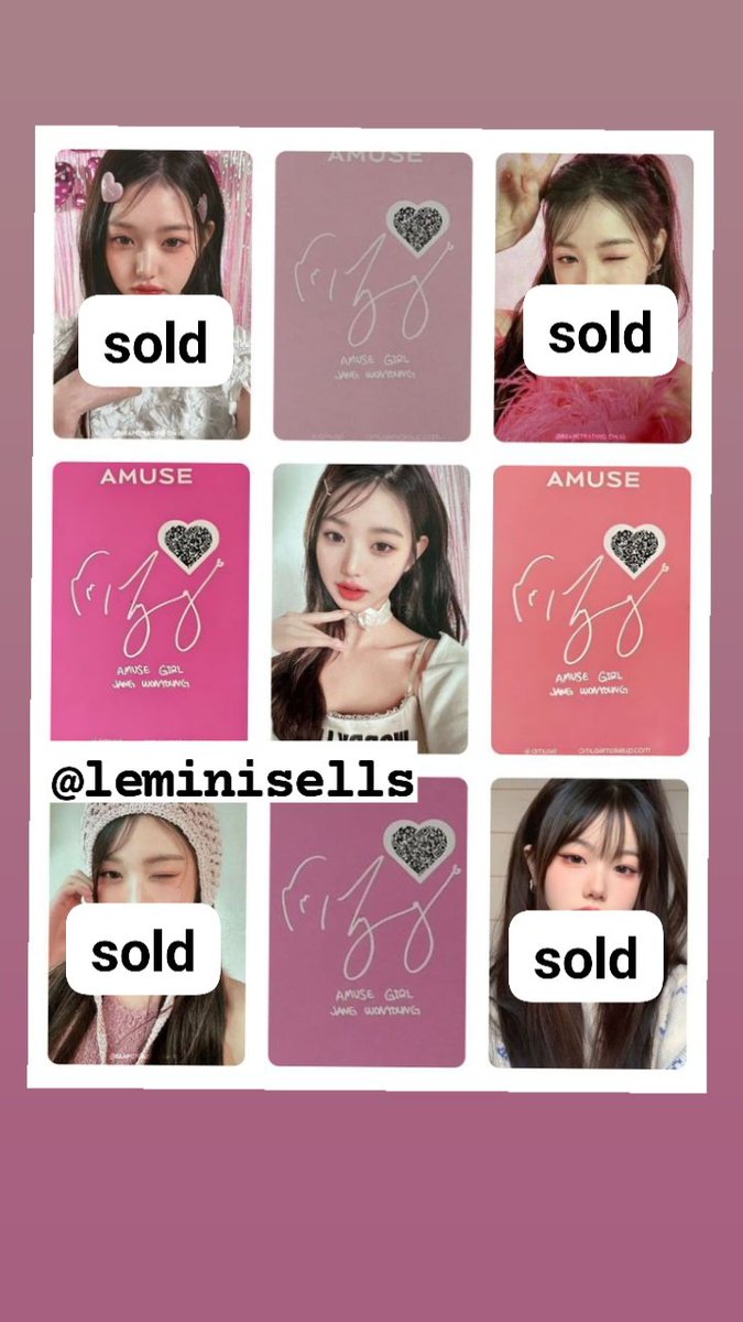 leminisells's tweet photo. @ririzcartz WTS LFB PH — for transaction proofs visit: @/leminisells on X ｡⁠*⁠♡

◍ IVE wonyoung amuse pc

      ₱550 
      sf depends on loc 
      onhand | shopee c/o ! 
      payo ^^
      gcash payment ✧⁠*⁠。 https://t.co/B8xyKc8gnj
