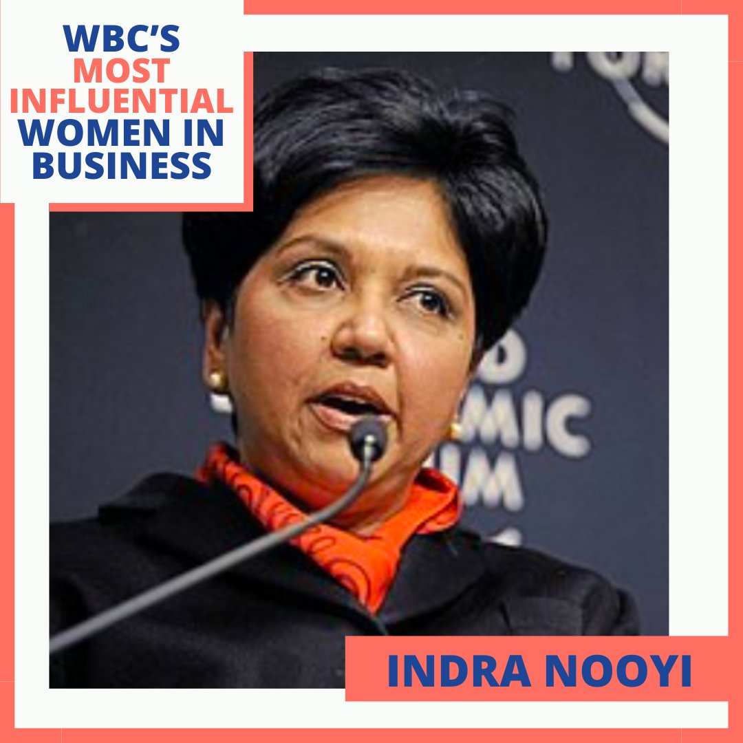 Meet Indra Nooyi, former CEO of PepsiCo, renowned business executive & board member of Amazon & the International Cricket Council. Nooyi has consistently ranked among the world’s most powerful women. Help us select the 5 Most Influential Women in Business wbcollaborative.org/wbcs-most-infl…