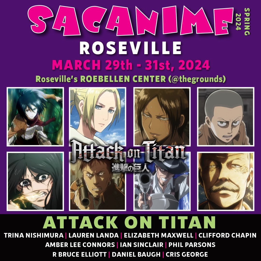 SacAnime Roseville is just around the corner, and I’m excited to see y’all this weekend! For those of you attending on Sunday, you may even get to meet Mama and Papa Maxwell, and my big bro! 😉 @sacroseville #myheroacademia #attackontitan #dragonballsuper #sacanimeroseville