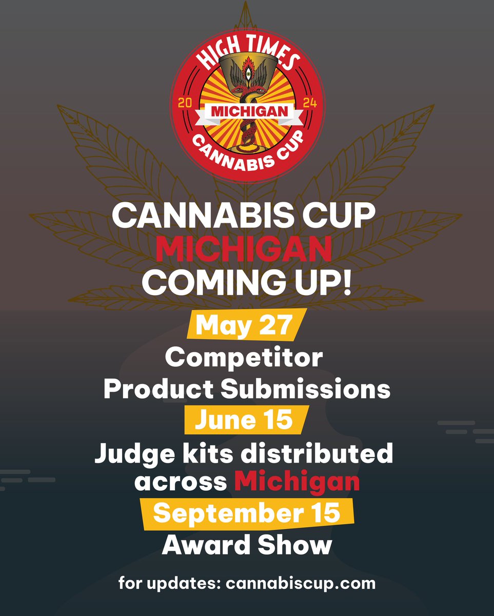HIGH_TIMES_Mag's tweet image. Let’s rock and roll! 🏆 The High Times #CannabisCup Michigan: People&apos;s Choice 2024 is LOCKED IN. We&apos;re bringing some serious Cup action back to one of the dankest states.

It&apos;s a big one feat. both medical and recreational competition categories. Ready to be a part of it?

All…
