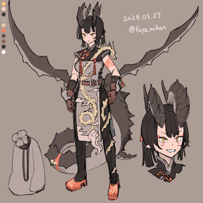 character idea sketch【2024.03.27】#OC #doodle 