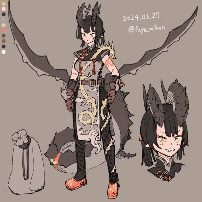 character idea sketch【2024.03.27】#OC #doodle 