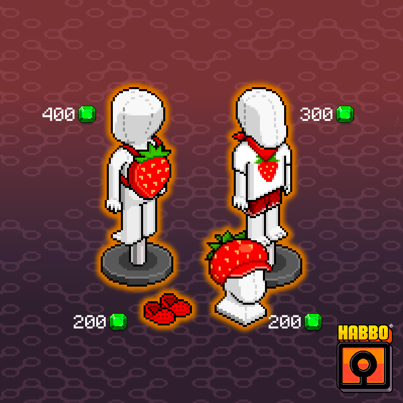 Habbo's tweet photo. 🍓 Strawberry items available now! 

Get yours here: https://t.co/CVLqce47qw