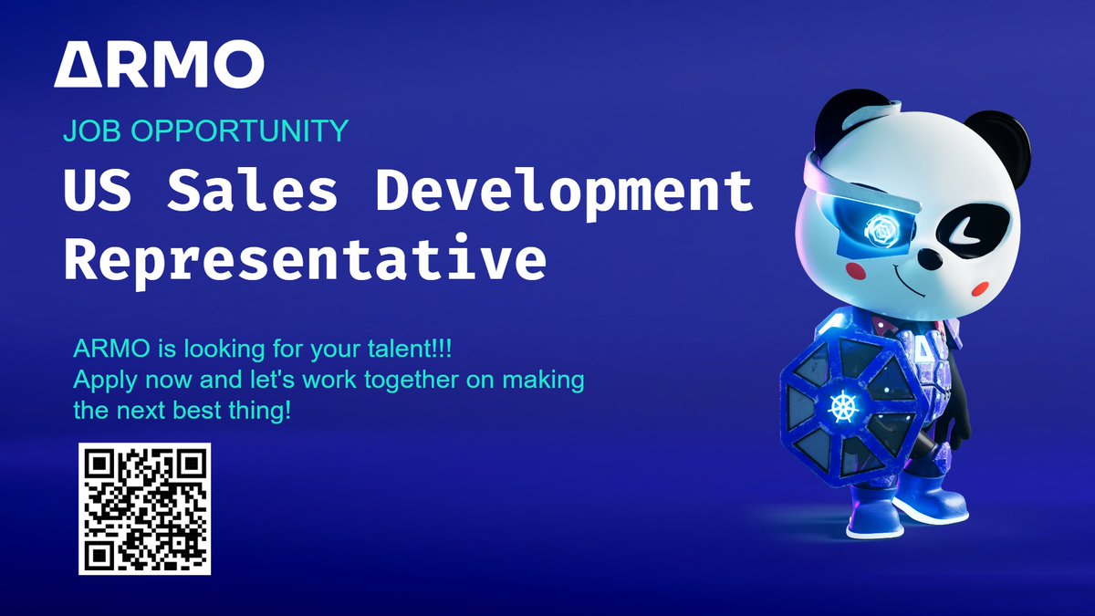 We’re #hiring! If you are passionate, competitive and enthusiastic about sales in tech, join ARMO as a Sales Development Rep and help drive our business growth. Apply now! hubs.la/Q02qWTP_0