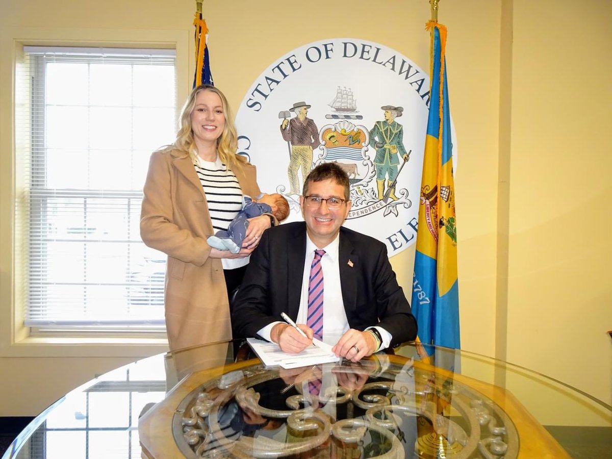 MattMeyerDE's tweet photo. Today, alongside my wife Lauren &amp; our son, Levi, I officially filed my candidacy for Governor of Delaware. 

As Governor, we will move this state forward, deliver real results for hard-working families, and continue to build on the progress we have made. https://t.co/4a2oJWk6yx
