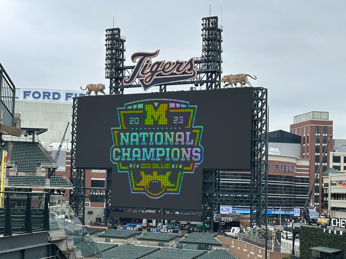 swankywolverine's tweet photo. Testing out that new Detroit Tigers videoboard for opening day 👀 https://t.co/gekUqLL4cj