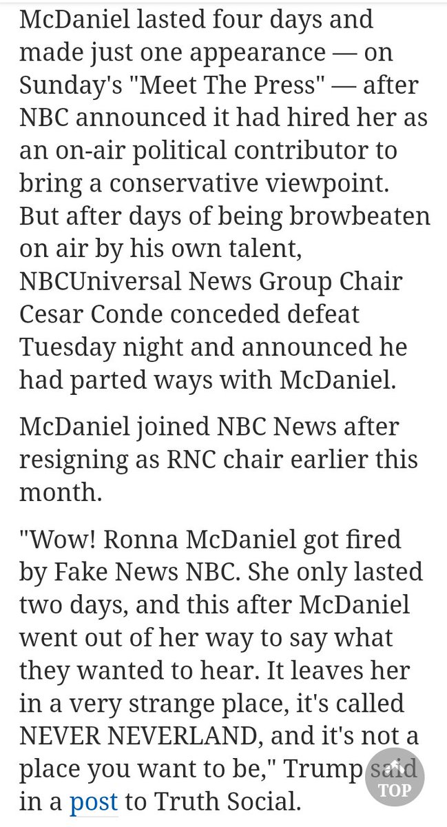 Lovrofnature's tweet photo. Now that's a communist so-called news station, she even tried to follow through with "the narrative" & STILL got fired by her socialists propoganda pusher coworkers!
Way to go @NBCNews you have officially shown who & what you are!
#CesarConde
@RonnaMcDaniel do you get it now? https://t.co/BWacdGU3pq