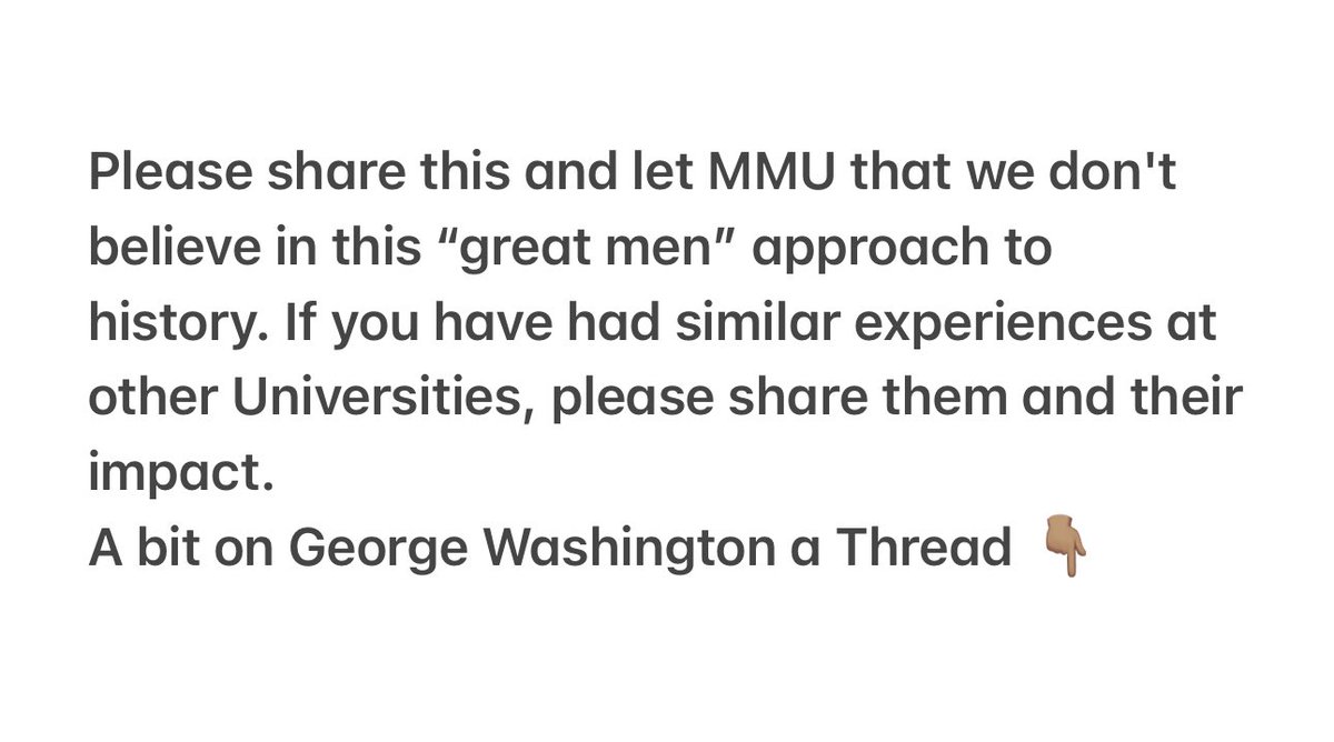 lamintouray96's tweet photo. Manchester Metropolitan University (MMU) History Lecturer calls man who enslaved African people and ordered the genocide of Native Americans ‘a great man.’ MMU still haven’t dealt with my mums official complaint 6 months later. 
@ManMetUni ‼️ https://t.co/C77TNY8xBO