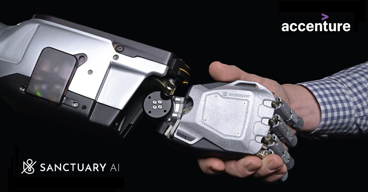 “By combining <a href="/Accenture/">Accenture</a>'s expertise in disruptive technology with Sanctuary AI’s industry-leading robotics, we can help some of the biggest companies in the world manage this change and provide the best solutions for its clients.” Our CEO <a href="/realgeordierose/">Geordie Rose</a> on today’s announcement