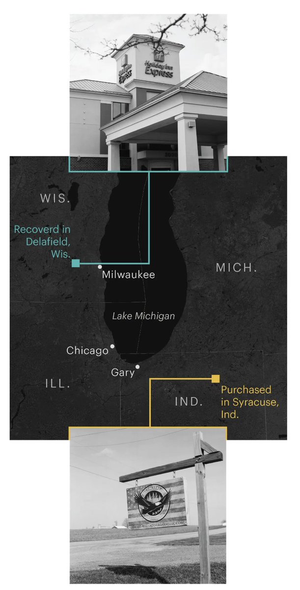 Guns purchased illegally in Indiana are often recovered in other states. Maps for @propublica's new story on Gary, Indiana's lawsuit against gun retailers and manufacturers: propublica.org/article/inside…