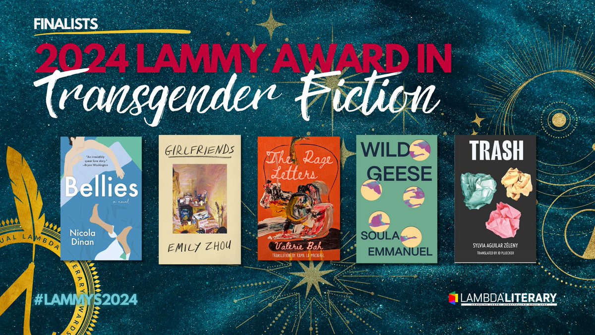 For Transgender Fiction: ✨@val_bah, @sylviruk, @soulaemmanuel, @feministpress ✨ Full list here: bit.ly/3TBHkHz