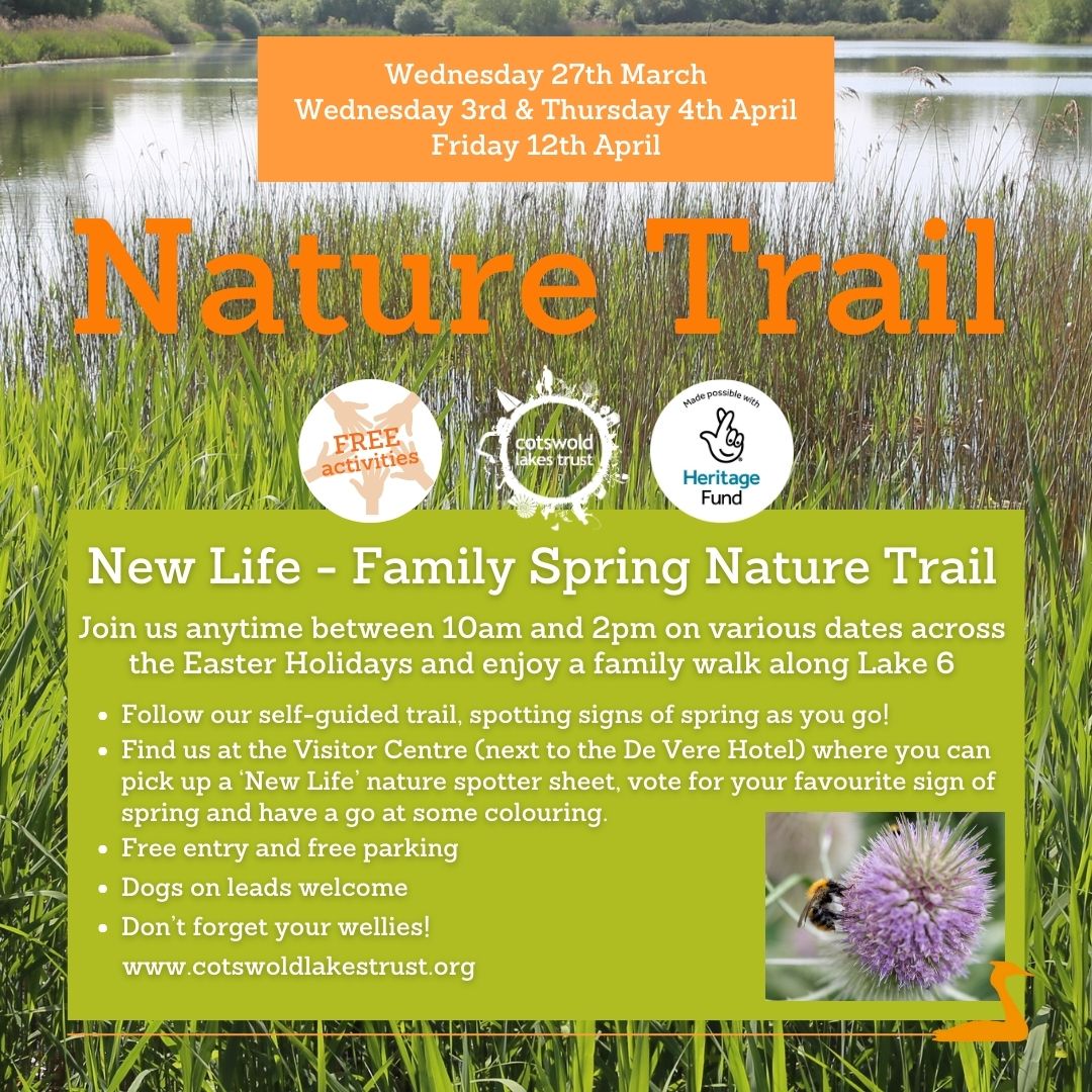 The weather wasn't on our side today! 🌧️ But join us next Weds 3rd and Thurs 4th when we will be back at the Visitor Centre with our spring trail again. 🦆🌼🌿 Some of the path is completely flooded, wellies definitely needed! 👢👣