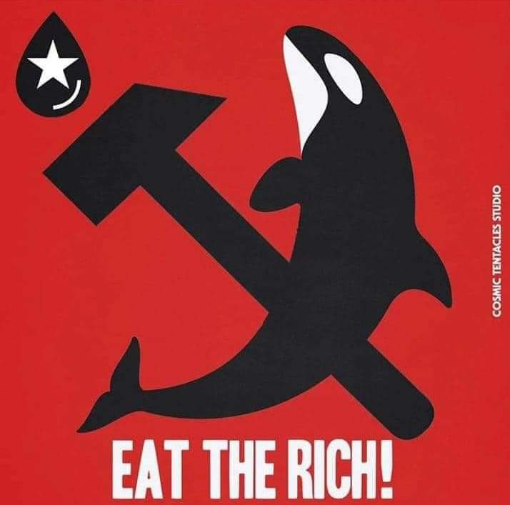 RadicalJesus44's tweet photo. Rip Capitalism. Let's eat a Billionaire for breakfast! https://t.co/A8pmoFqbHk